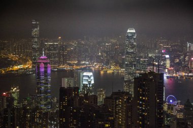 Hong Kong şehri, sokaklar ve nehir