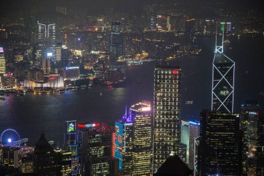 Hong Kong şehri, sokaklar ve nehir