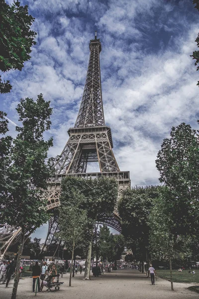 Vistas de la Torre Eiffel en París, Francia —  Fotos de Stock