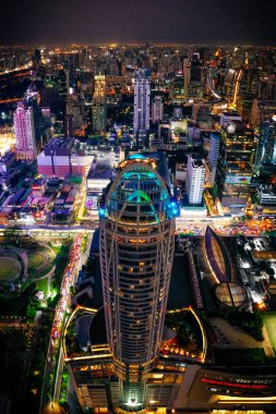 Bangkok Tayland 'dan Siyam ve Rachathewi manzarası
