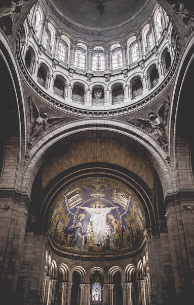 De basiliek van de Heilige Coeur van Parijs, Frankrijk — Stockfoto