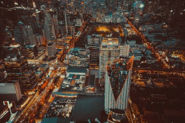 Bangkok Tayland 'dan Siyam ve Rachathewi manzarası