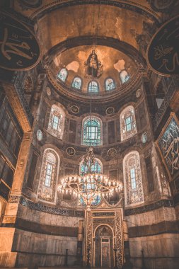 Türkiye'de İstanbul'da Mavi Cami manzarası