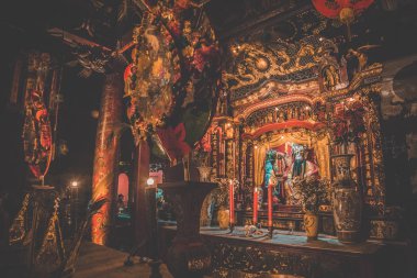 Tayland 'da gece Bangkok sokak manzarası