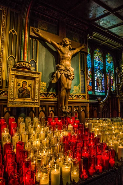 Kathedrale notre dame in montreal in kanada — Stockfoto