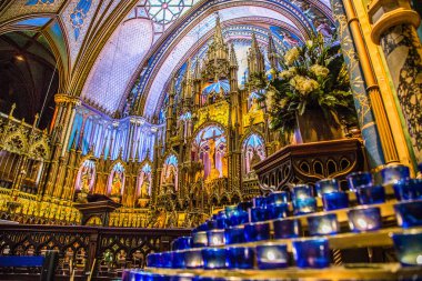 Kanada'da Montreal'deki Notre Dame Katedrali