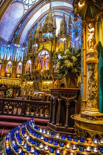 Catedral de Notre Dame em Montreal, no Canadá — Fotografia de Stock