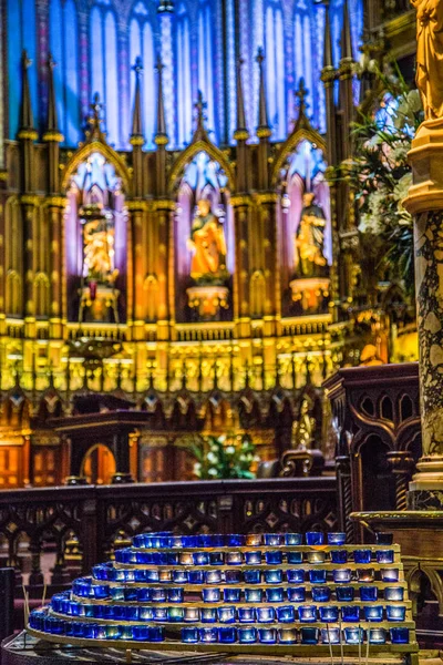 Katedra Notre Dame w Montrealu w Kanadzie — Zdjęcie stockowe
