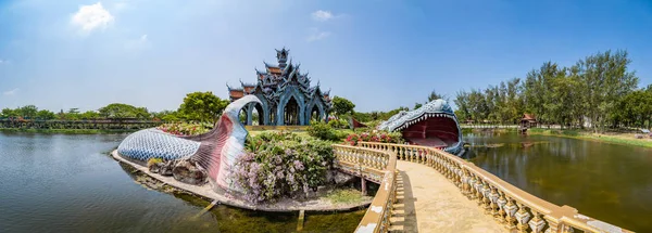 Bangkok Tayland Antik Şehir Muang Boran Tapınaklar