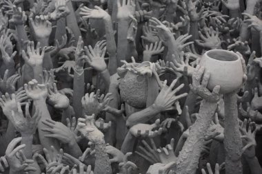 Tayland Chiang Rai beyaz tapınak manzarası