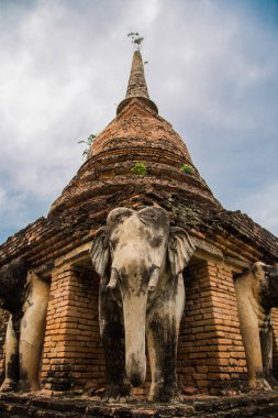Tayland Sukhothai tarihi parkta Buddha