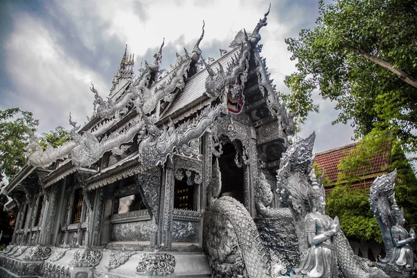 Tempio d'argento vista a Chiang Mai Thailandia — Foto Stock