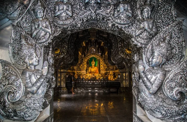 清迈泰国银寺景观 — 图库照片