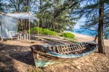 Khao Lak beach resort manzaraları gün batımında, Tayland