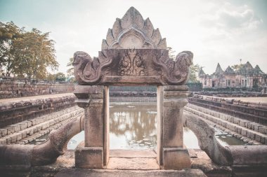 Phanom Rung tarihi Park havadan Görünümü Buriram, Tayland