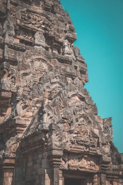 Phanom Rung tarihi Park havadan Görünümü Buriram, Tayland