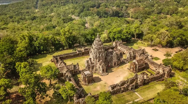 Phanom Rung historical Park aerial view in Buriram, Thailand — Stock Photo, Image