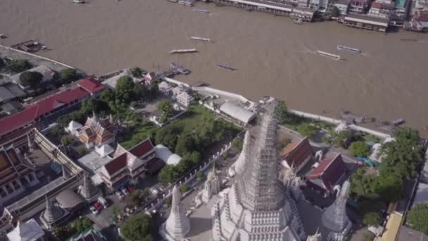 Templomok Légi Kilátás Bangkok Thaiföldön — Stock videók