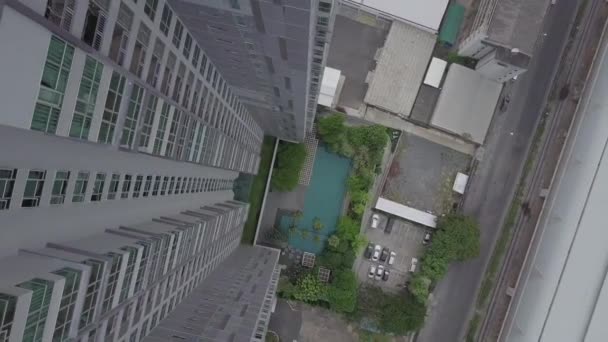 阿索克和佩查武里在泰国曼谷的空中录像 — 图库视频影像