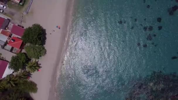 Martinique Och Stranden Antenn Utsikt Karibiska Öarna — Stockvideo