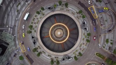 Singapur 'da Singapur iş bölgesi hava manzarası