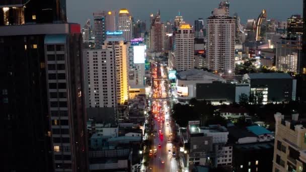 Siam Rachathewi Distritos Vistas Aéreas Bar Azotea Bangkok Tailandia — Vídeo de stock