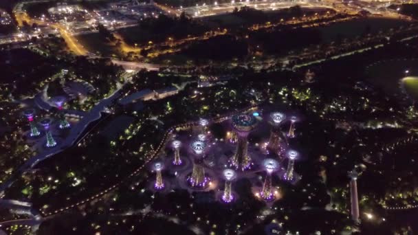 Singaporean Business District Air View — стокове відео