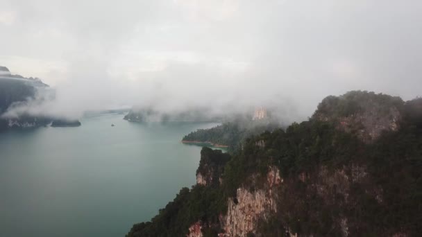 Parque Nacional Khao Sok Vista Aérea Tailândia — Vídeo de Stock