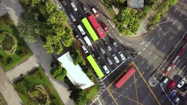 Singaporean Business District Aerial View Singapore — Stock Video