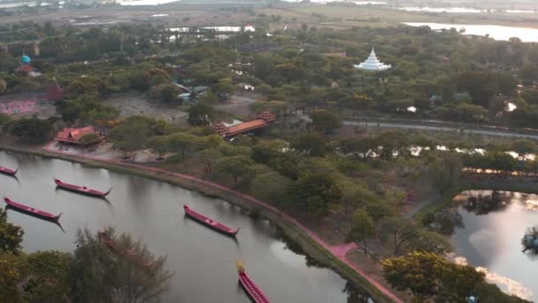 Ancient City Muang Boran Material Aéreo Bangkok Tailandia — Vídeos de Stock