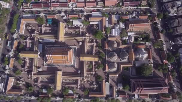 Temples Aerial View Bangkok Thailand — Stock Video