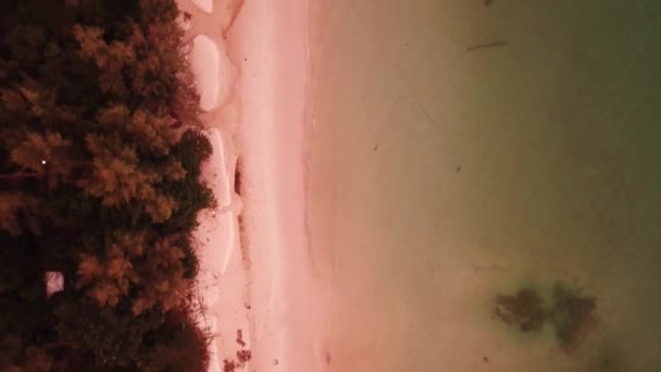 Kamboçya Koh Rong Ada Plaj Hava Görünümü — Stok video