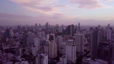 Tayland 'ın orta bangkok bölgesinde Sukhumvit hava manzarası