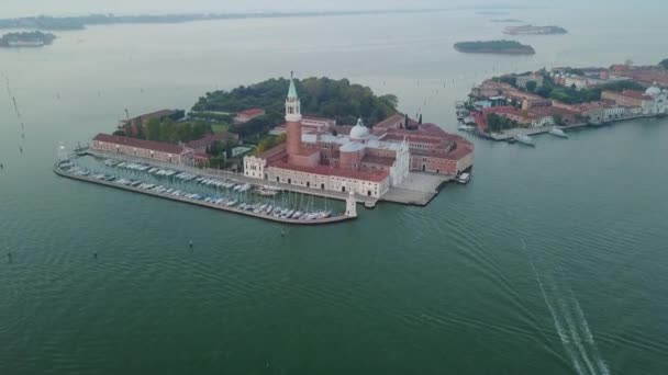 Veneza Vista Aérea Nascer Sol Itália — Vídeo de Stock