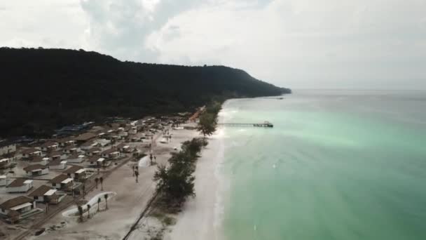 Wyspa Koh Rong Widok Plażę Kambodży — Wideo stockowe