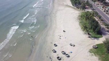 Da Nang plaj manzarası Orta Vietnam 'da
