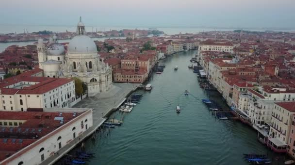 Венеция Вид Воздуха Восходе Солнца Италии — стоковое видео