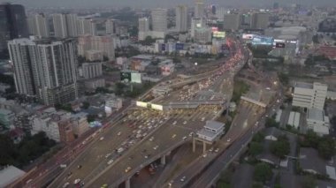 Bangkok, Tayland Asoke ve Petchaburi hava görüntüleri