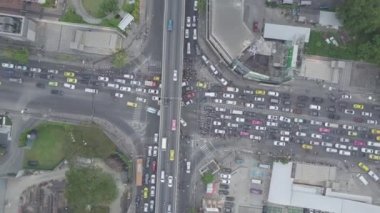 Bangkok, Tayland Asoke ve Petchaburi hava görüntüleri