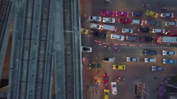 Imágenes Aéreas Asoke Petchaburi Bangkok Tailandia — Vídeo de stock