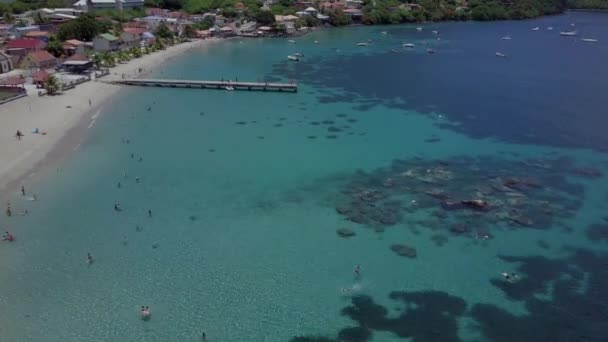 Martinik Adası Karayip Adalarındaki Deniz Manzarası — Stok video