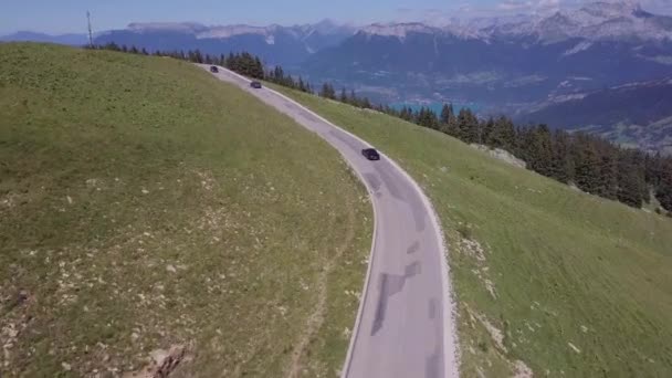 Annecy Lago Castelo Vista Aérea França — Vídeo de Stock