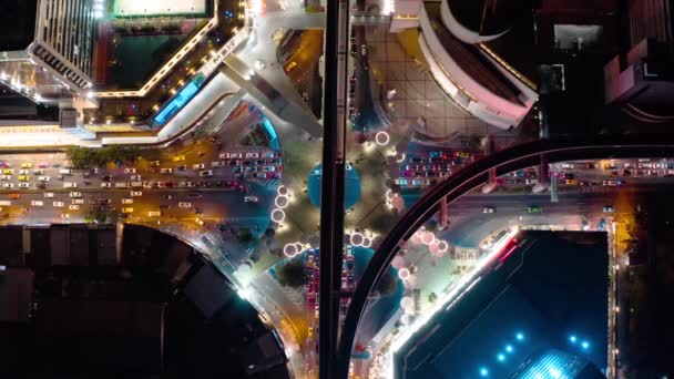 Skywalk vista aérea em MBK, Bangkok, Tailândia — Vídeo de Stock