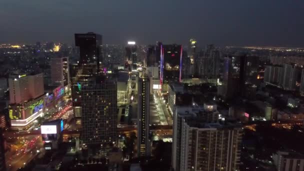 Rama 9 aerial view in Bangkok in Thailand — Stock Video