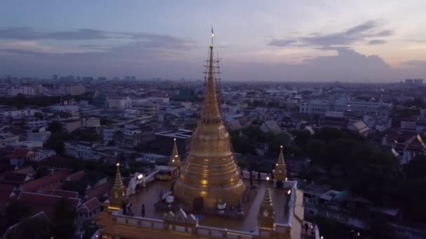 Templi vista aerea a Bangkok in Thailandia — Video Stock