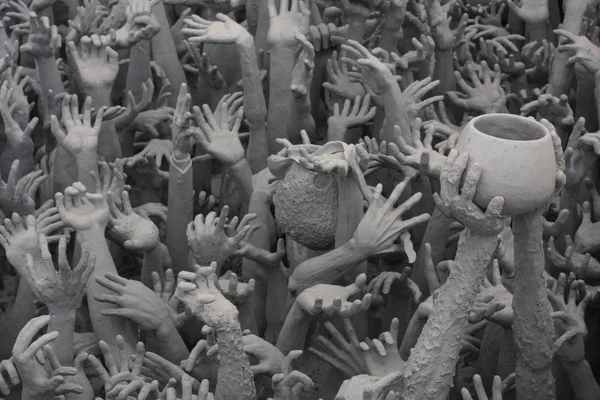 Tayland Chiang Rai beyaz tapınak manzarası