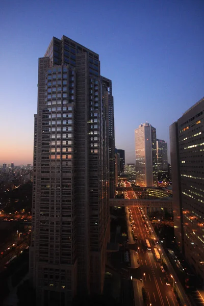 Straten en uitzicht op Tokio, Japans drukke hoofdstad — Stockfoto