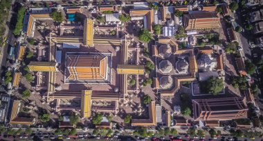 Yukarıdan Tapınaklar, Grand Palace, Wat Pho, Wat Arun, Bangkok Tayland