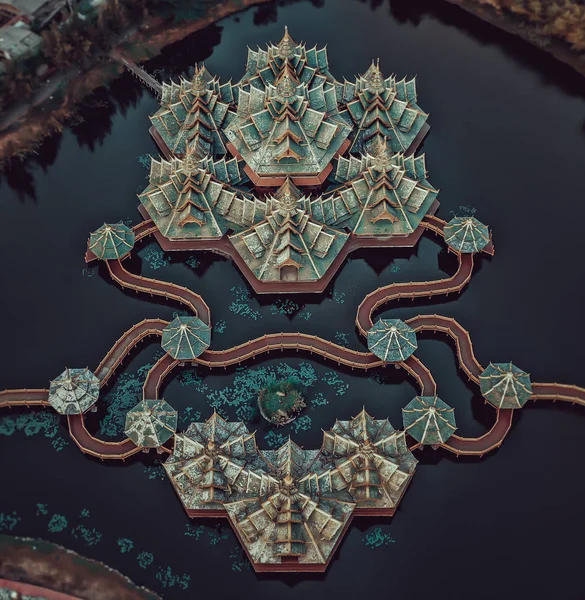 Храми стародавнього міста Муанг Боран в Бангкоку, Таїланд — стокове фото