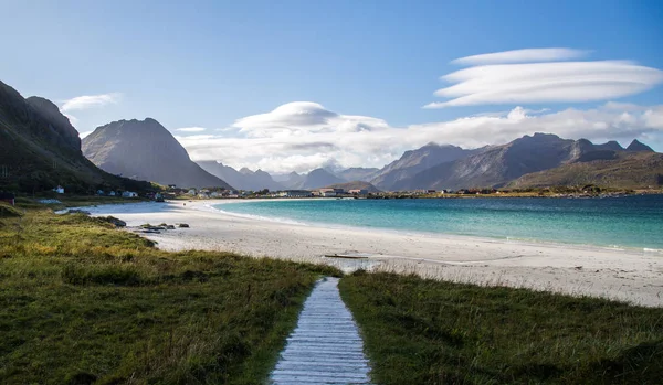 Θέα στα νησιά Λοφότεν και γύρω, στη Νορβηγία — Φωτογραφία Αρχείου
